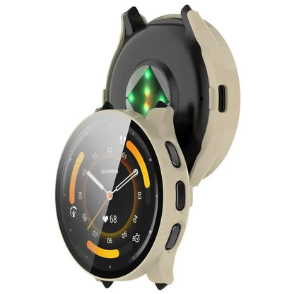 Tempered Glass Case for Garmin Venu 3/3S – Smartwatch Protective Cover with Screen Protector Bumper Shell