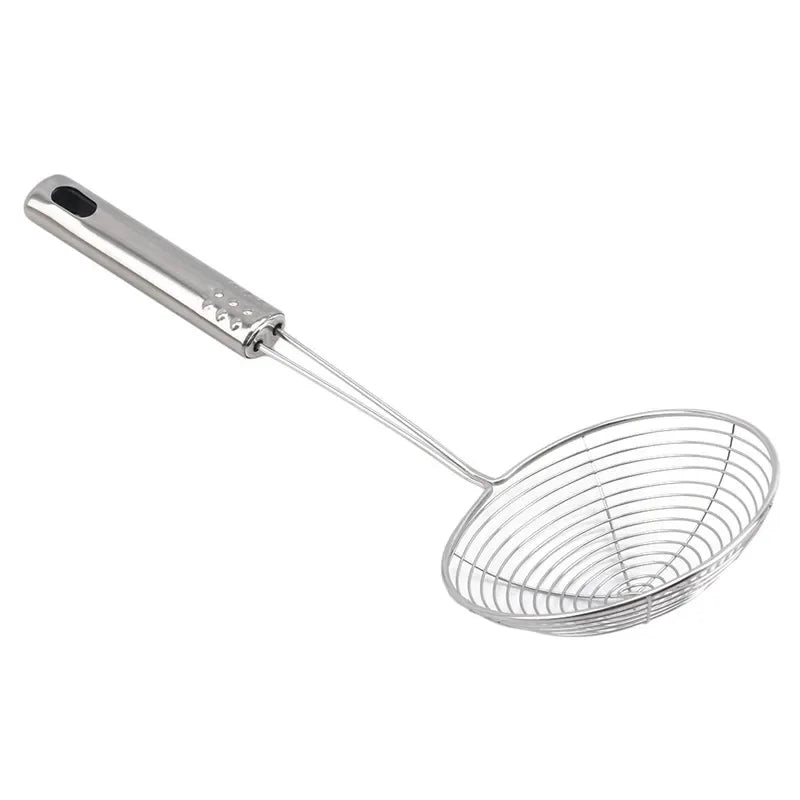 3-Size Stainless Steel Colander Set – Household Noodle, Dumpling, Hot Pot Strainers with Pearl Line Drain