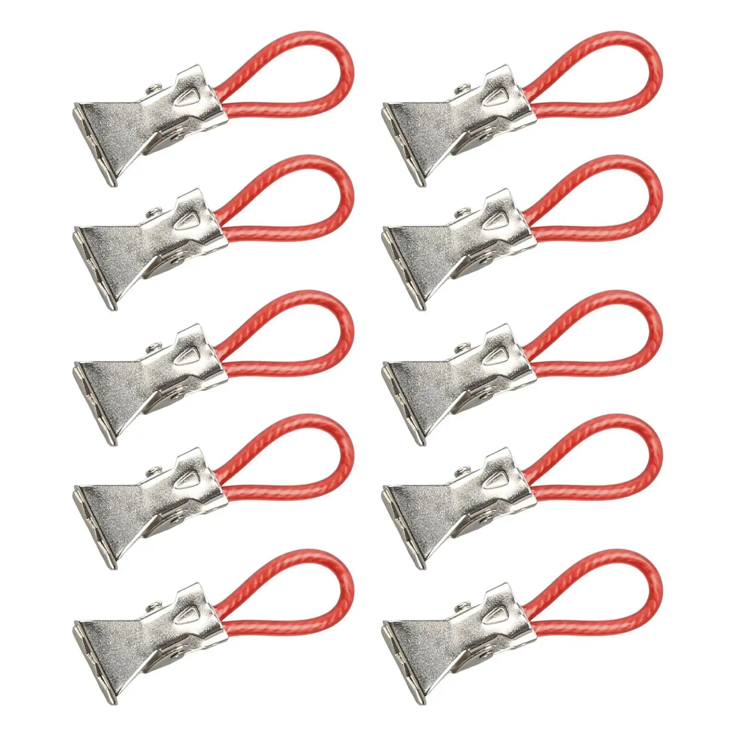 10pcs Metal Towel Clips - Hanging Loop Clip Hangers for Kitchen & Bathroom Organization