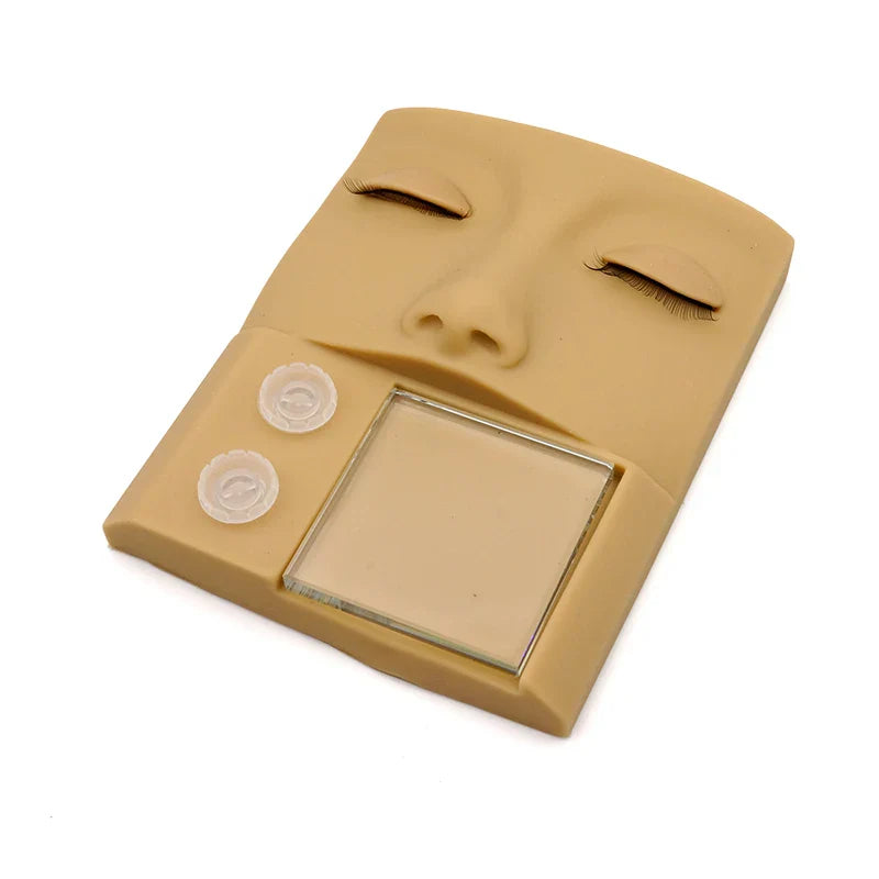 Eyelash Extension Mannequin Head – Practice Makeup Tool with Removable Replacement Eyelids for Training