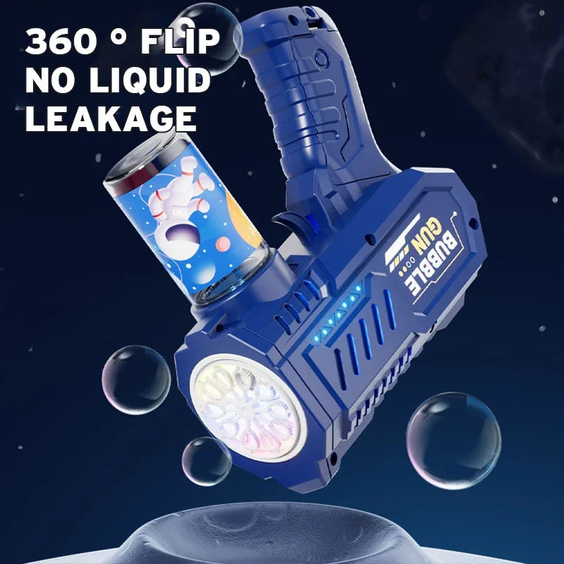 Fully Automatic Rocket Bubble Gun – Outdoor Bubble Blower with Liquid for Kids Beach Toy Gifts