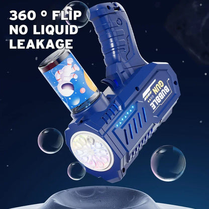 Fully Automatic Rocket Bubble Gun – Outdoor Bubble Blower with Liquid for Kids Beach Toy Gifts