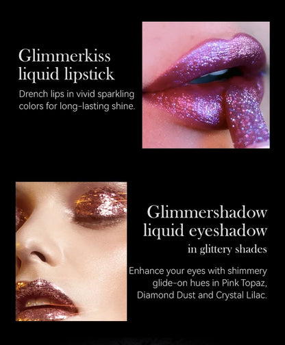 7-Color Glitter Lipstick – Waterproof, Long-Lasting Diamond Pearlescent Metallic Lip Gloss for Women