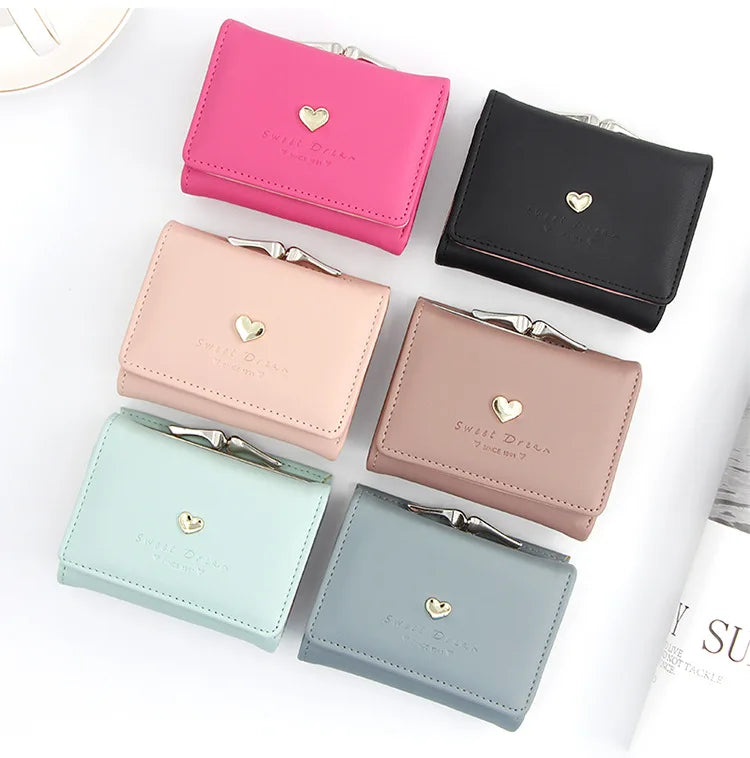New Mini Short Women’s Wallet – High-Quality Luxury Coin Pocket, Card & Photo Holder, Cute Purse for Girls