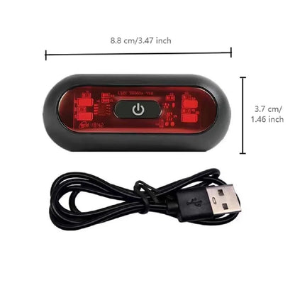 Rechargeable 4-LED Helmet Taillight – Waterproof Motorcycle & Bicycle Safety Warning Rear Signal Light for Night Riding Helmets
