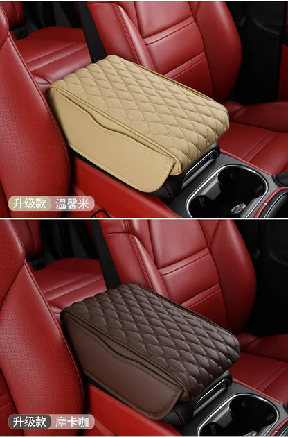 Car Armrest Box Expander Cushion – 5cm Thick Luxury 3D Memory Foam Center Console Protection Pad