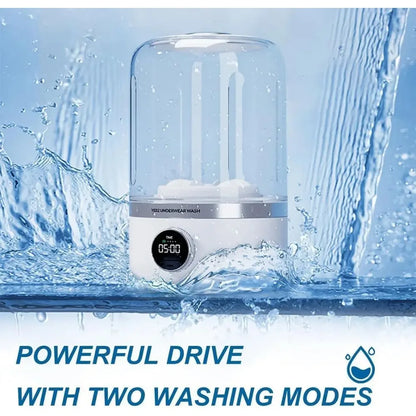 Wireless Portable Washing Machine – 1L Mini Underwear & Socks Cleaner with Dehydration Function