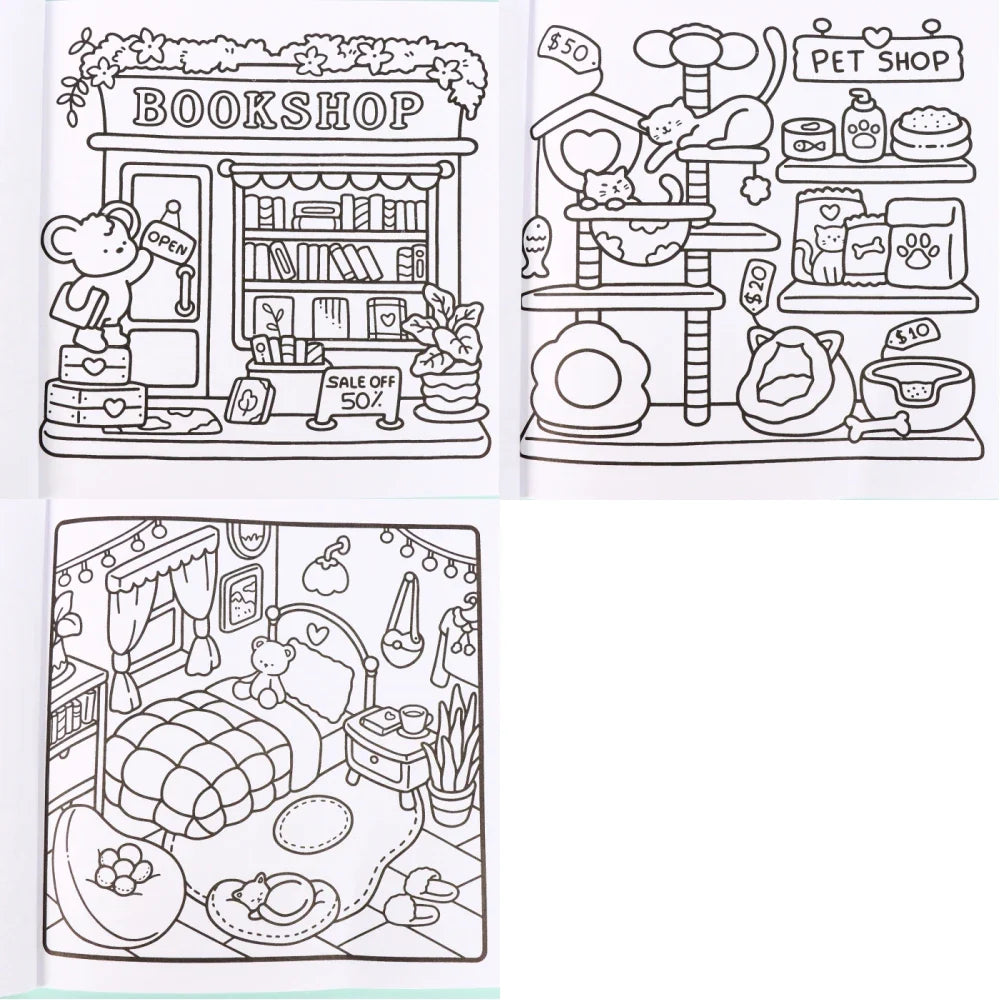 Into the Garden Coloring Book for Adults & Teens - Bold & Simple Designs with Plants, Flowers & Cute Animals