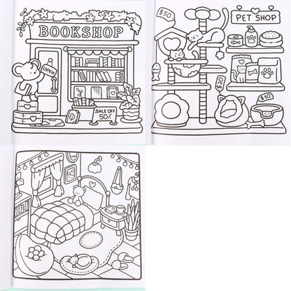 Into the Garden Coloring Book for Adults & Teens - Bold & Simple Designs with Plants, Flowers & Cute Animals