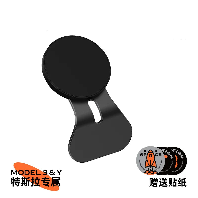 Magnetic Steering Wheel Phone Holder for Tesla Model 3/Y/S/X – Universal Auto Mount Stand for Apple, Xiaomi & Huawei Smartphones