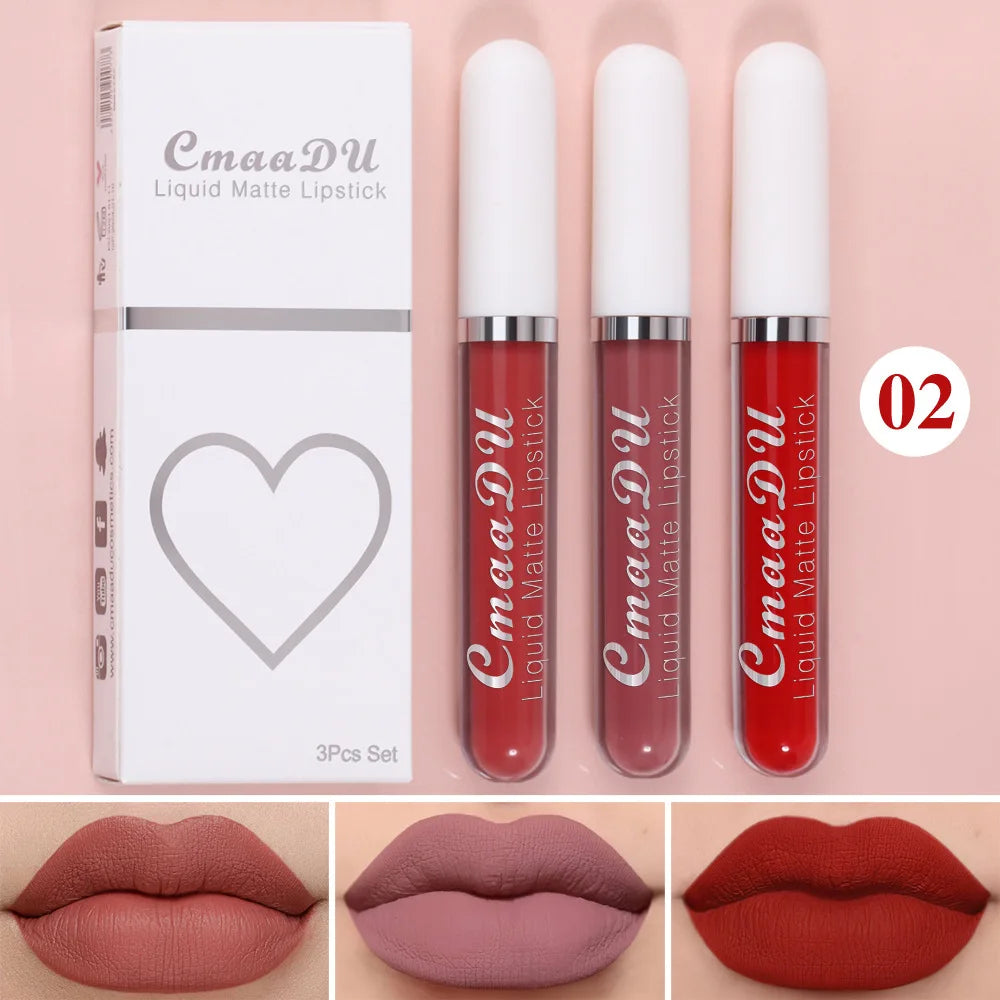 Sexy Long-Lasting Velvet Matte Lip Gloss – Waterproof, Non-Stick Red Liquid Lipstick for Women