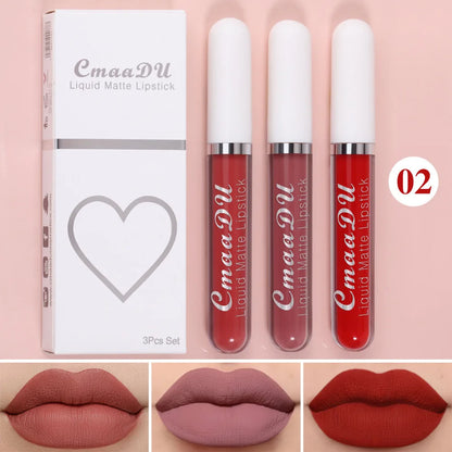 Sexy Long-Lasting Velvet Matte Lip Gloss – Waterproof, Non-Stick Red Liquid Lipstick for Women