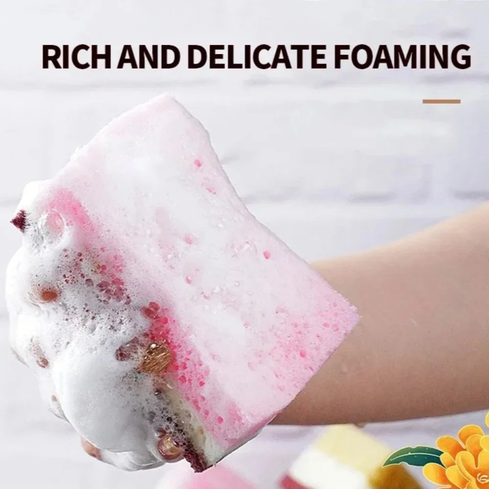 High-Density Sponge Cleaning Cloth — Non-Greasy Dishwashing & Kitchen Sponge for Pots, Bowls & Catering Use