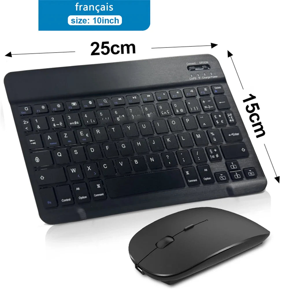 Bluetooth Wireless Keyboard & Mouse Set – Multi-Language Support for iOS, Android, Windows, iPad & Tablets
