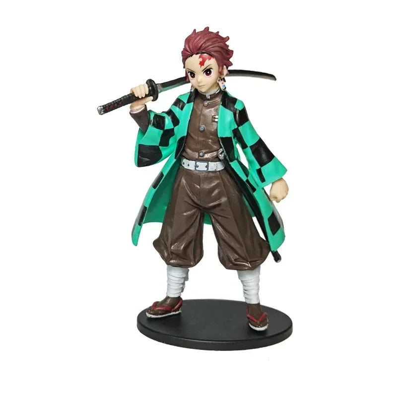 Demon Slayer Anime Figures – Kimetsu No Yaiba Tanjiro Nezuko Zenitsu Inosuke Action Doll Toys
