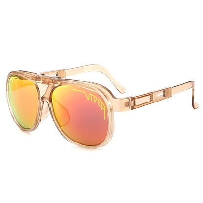 Retro Flip-Up Pit Viper Cycling Sunglasses — UV400 Vintage Steampunk Eyewear for Men & Women