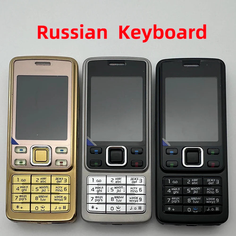 Original Nokia 6300 GSM 2G Mobile Phone – Bluetooth, Multi-Language Keyboard (Russian, Arabic, Hebrew, English), 2007 Used Cellphone