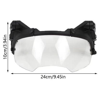 BOOIU Adjustable Tactical Helmet – FAST MICH Helmet with Detachable OP Goggles, Anti-Fog & Anti-Riot CS Protective Gear