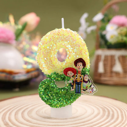 Toy Story Cartoon Number Candles 0-9 - Cute Kids Birthday Cake & Party Decoration Supplies