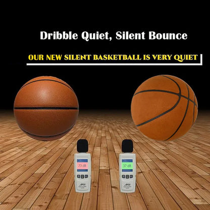 Silent Foam Basketball – Size 7/6/5, Indoor Grooved Airless Quiet Dribbling Training Ball Gift