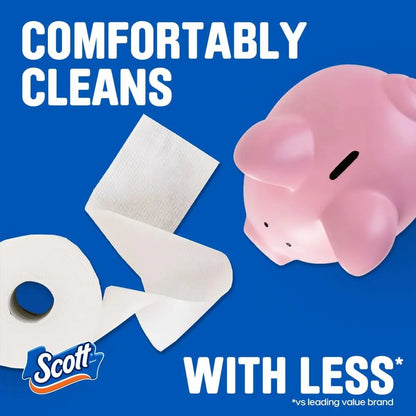 ComfortPlus 1-Ply Bath Toilet Paper - 12 Triple Rolls, 231 Sheets per Roll, Rapid-Dissolving Septic-Safe Bathroom Tissue