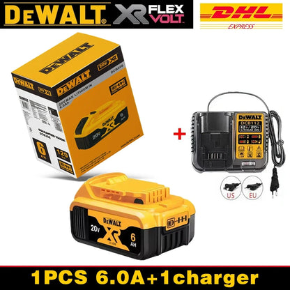 100% Original DEWALT 20V Battery – Compatible with DCB606, DCB205, DCB206, DCBGene, DCB200 MAX, 6AH & 9AH