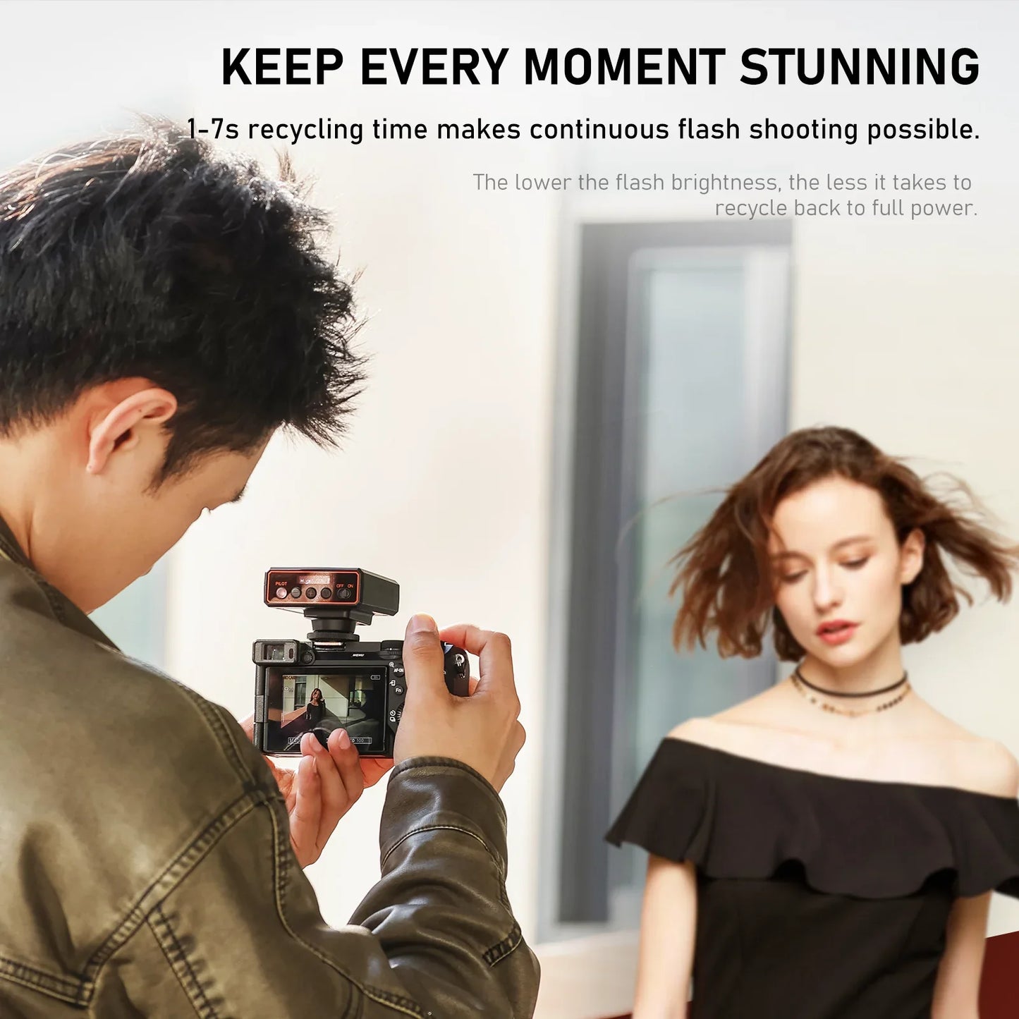 Ulanzi F12 TTL Wireless Flash Trigger – Auto & Manual Continuous Shooting for Canon, Nikon, Fuji, Sony Cameras