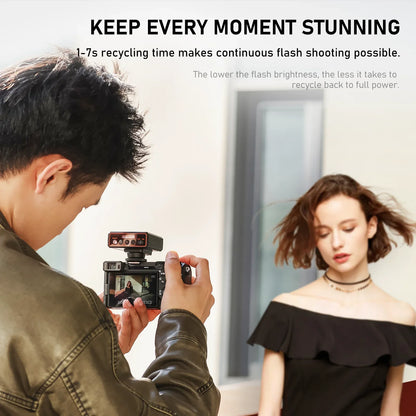 Ulanzi F12 TTL Wireless Flash Trigger – Auto & Manual Continuous Shooting for Canon, Nikon, Fuji, Sony Cameras
