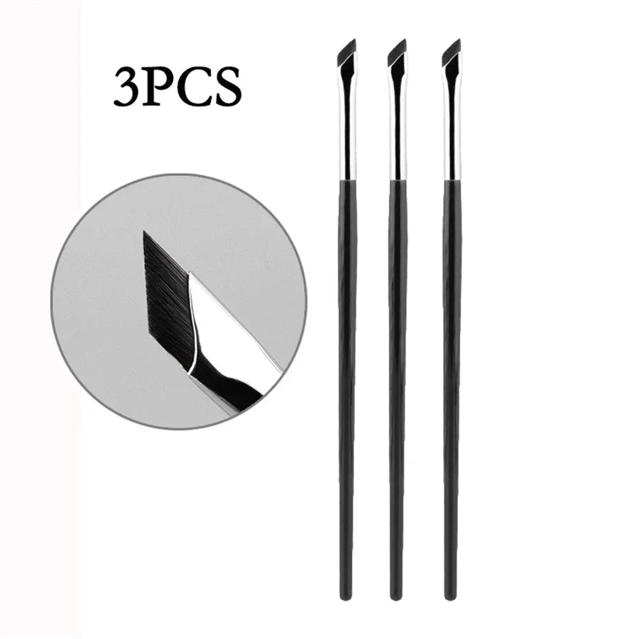 Ultra Thin Eyeliner & Eyebrow Brush – Precision Blade Angled Makeup Detail Brush for Eyes & Under-Eye Application