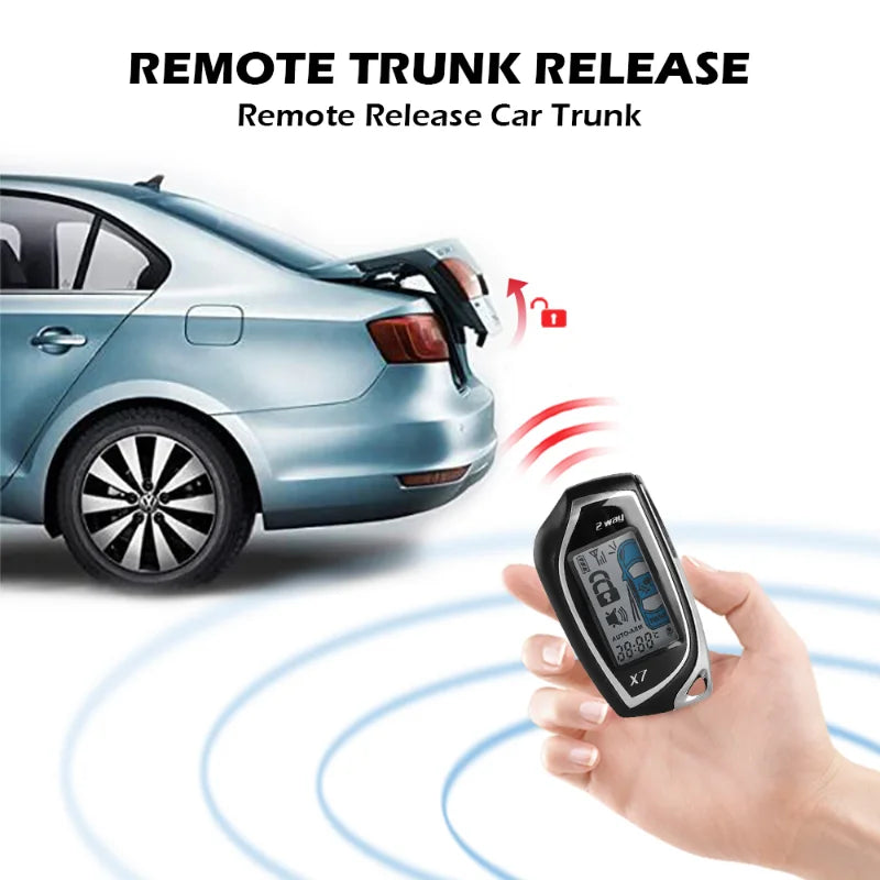 SPY Two-Way LCD Car Alarm System – Remote Smart Engine Start & Keyless Entry Security System for Vehicles