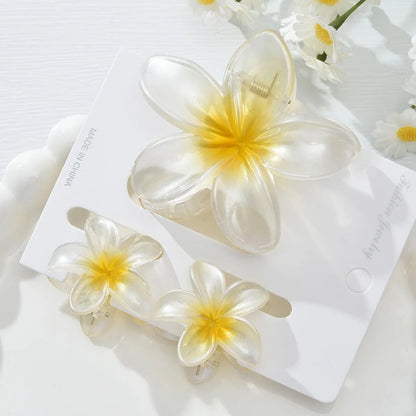 18Pcs Egg Flower Hair Clips | Gradient Candy Color Flowers, Shark Clips for Daily Ponytail Styling