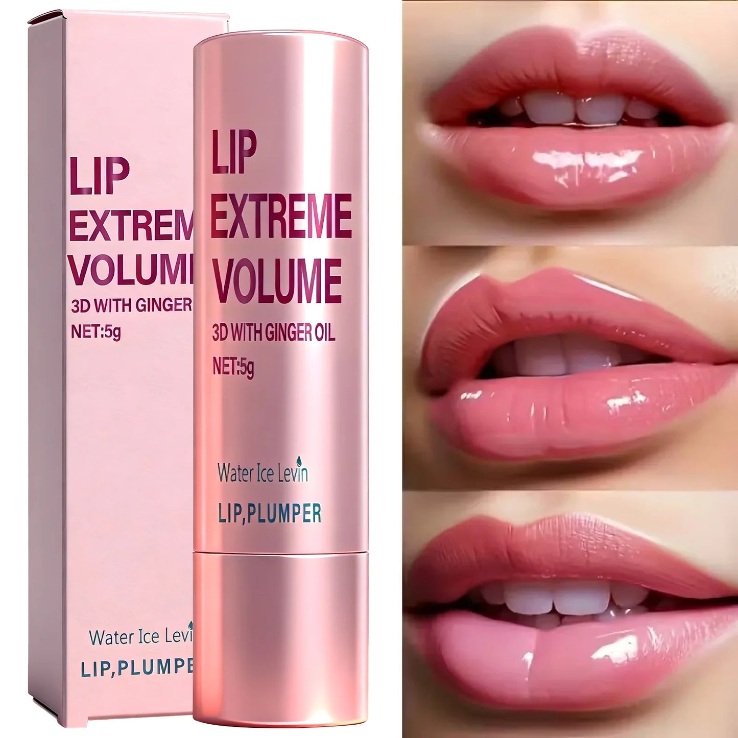 Plumping Lip Gloss Serum 5g with Ginger Oil – Moisturizing Non-Sticky Lip Care for Smooth, Soft & Voluminous Lips Enhancer
