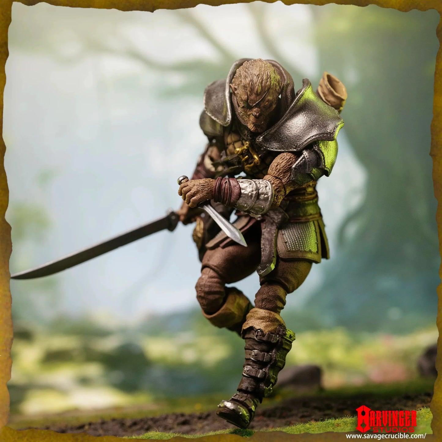 1/12 7-Inch Savage Crucible Action Figure — Harbinger Studios Wave 2 Jaeger Nashom Krieger Whoman Barbarian Anime Collectible Gift