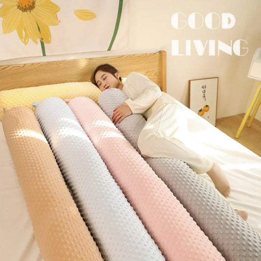 Cylindrical Throw Pillow – Soft Body Pillow for Side Sleeping & Pregnancy, Detachable & Washable Leg Gripper Pillow