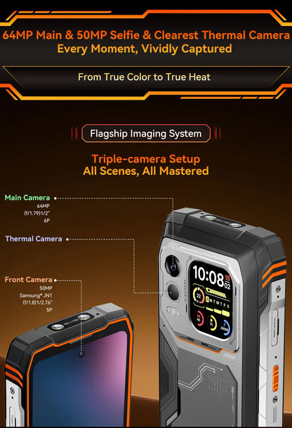 Blackview XPLORE 1 Pro Rugged Smartphone – Android 15, 6.78" 2.4K, 12GB+256/512GB, 20000mAh with FLIR Thermal Imaging