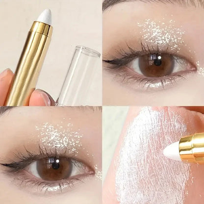 Double-Sided Eyeshadow Stick – Highlighter & Brightening Pen with Pearly Glitter & Matte Finish