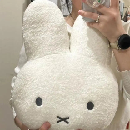 Miffy Black-Eyes Plush Toy - Kawaii Soft Pillow Cushion for Sofa, Bed & Kids’ Gifts