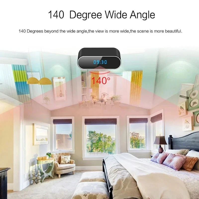 Mini Clock Camera Full HD 1080P WiFi Wireless Spy Camera – Night Vision DVR Home Security Monitoring & Nanny Cam Recorder