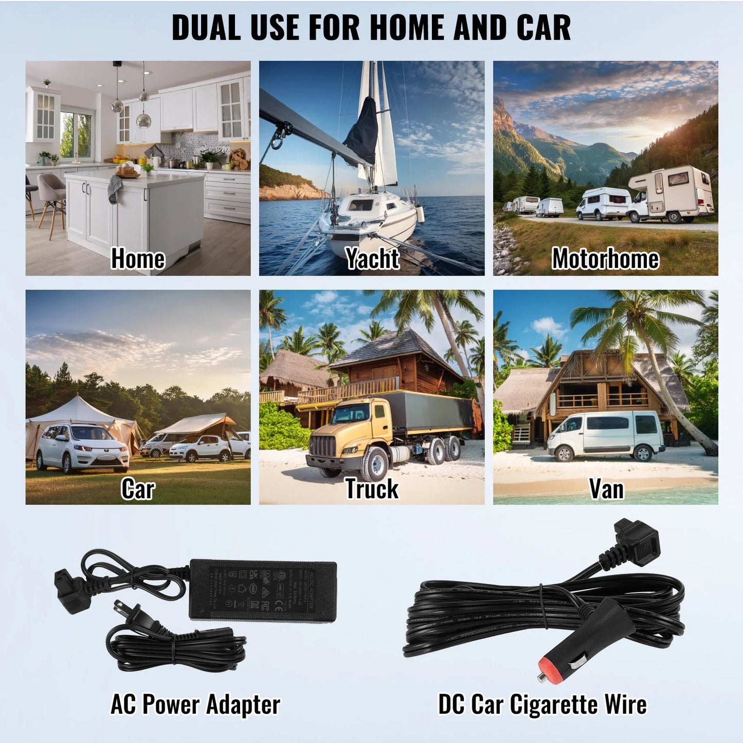 SucceBuy Portable Car Refrigerator — 8L–75L Single & Dual Zone Fridge with Bluetooth Temperature Control for Camping & RV