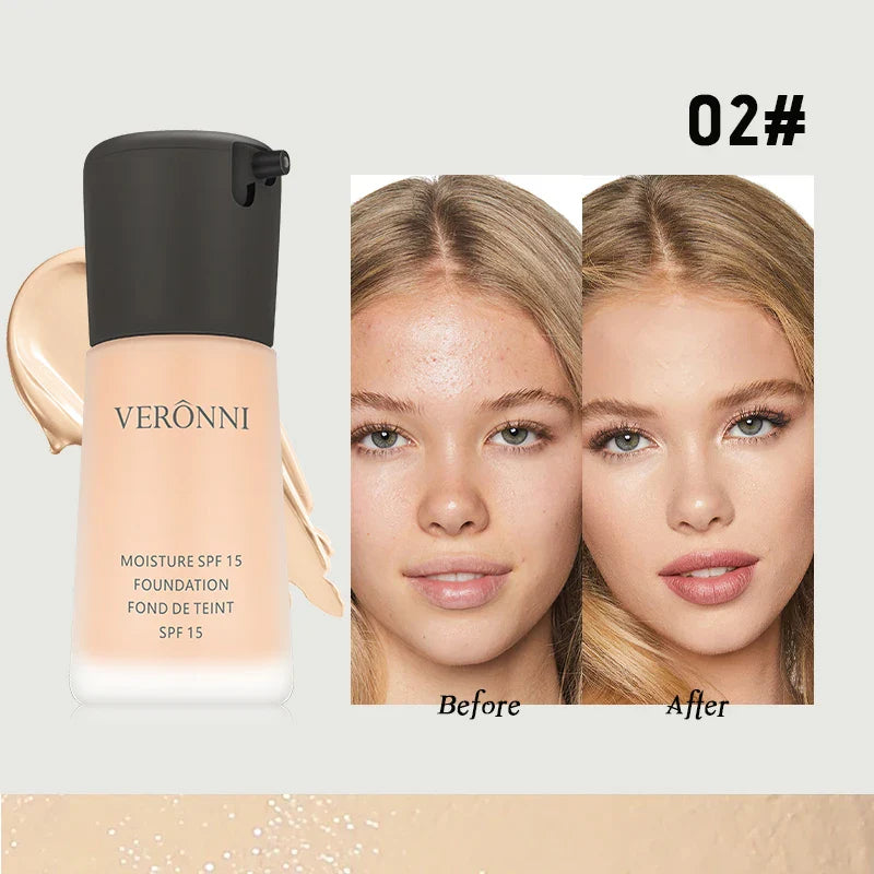 Matte Liquid Foundation – Full Coverage BB Cream with Oil Control, Waterproof & Long-Lasting Natural Face Base