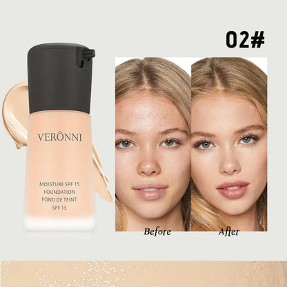 Matte Liquid Foundation – Full Coverage BB Cream with Oil Control, Waterproof & Long-Lasting Natural Face Base