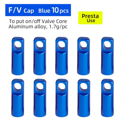 Deemount 2-in-1 Presta Valve Caps & Core Tool — CNC Alloy Lightweight Bicycle Valve Nipple (10/4/2PCS)