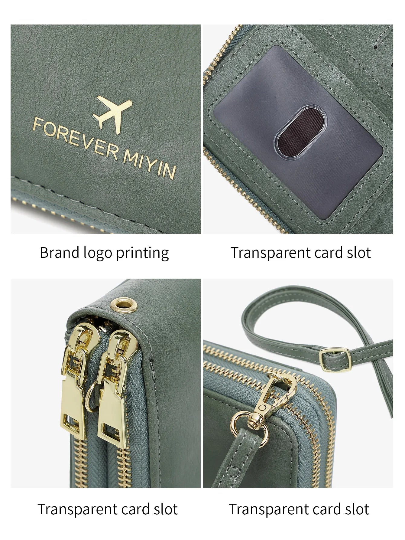 New Travel Passport Wallet – Fashionable Multi-Functional Double Zipper PU Leather Passport Cover with Clip