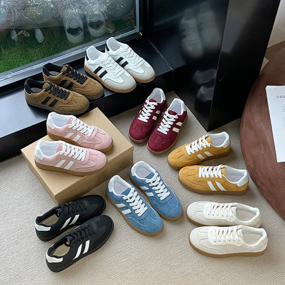 Women’s Casual Lace-Up Shoes | Lightweight Anti-Slip Flat Sneakers for Outdoor Walking