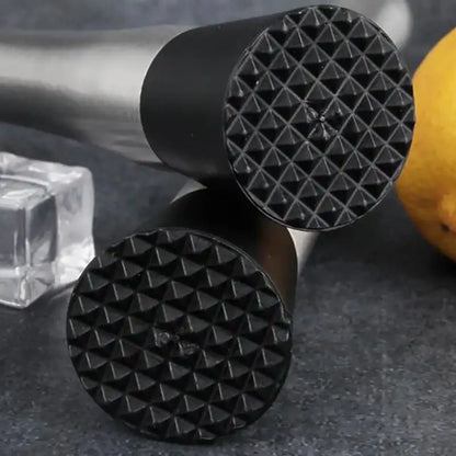 Multifunction Stainless Steel Ice Hammer - Crushed Ice, Popsicle Sticks, and Cocktail Ice Cube Crusher - Fruit Muddle Pestles Bar Tool