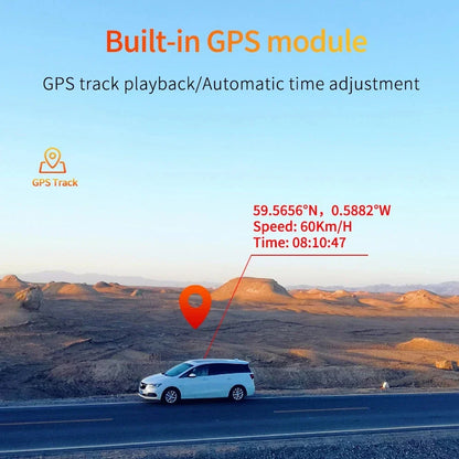 4K Dash Cam Car Mirror – 3840x2160P Video Recording, Wireless CarPlay & Android Auto, 5G WiFi, GPS Navigation