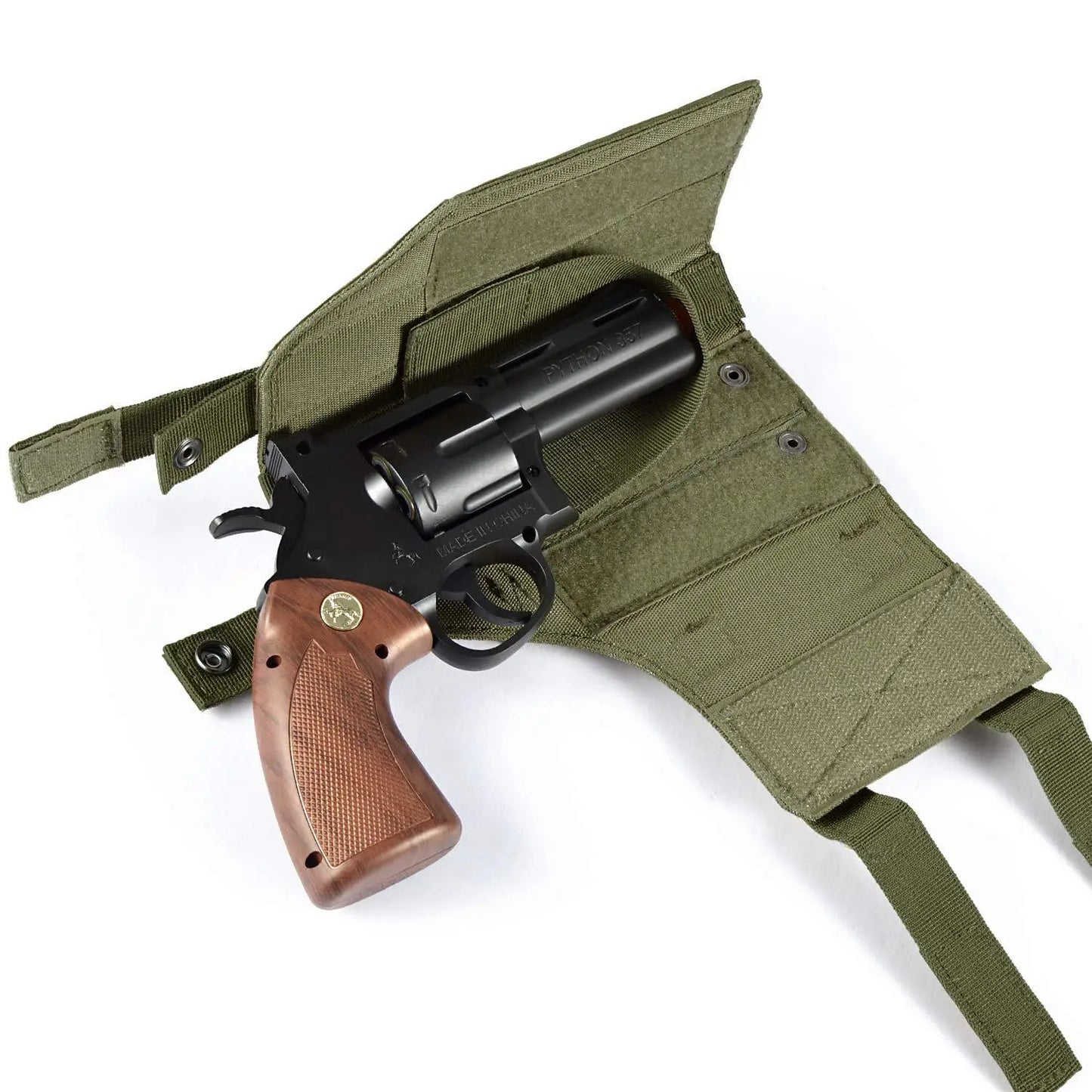Outdoor Tactical Molle Gun Holster - Right Hand Belt Pistol Holder for Glock 17 19 1911 M9 and More