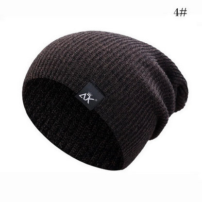 Unisex Winter Knitted Hats - Warm Casual Slouchy Beanie Wool Caps in Solid Colors for Fashion, Street, and Hip Hop Style