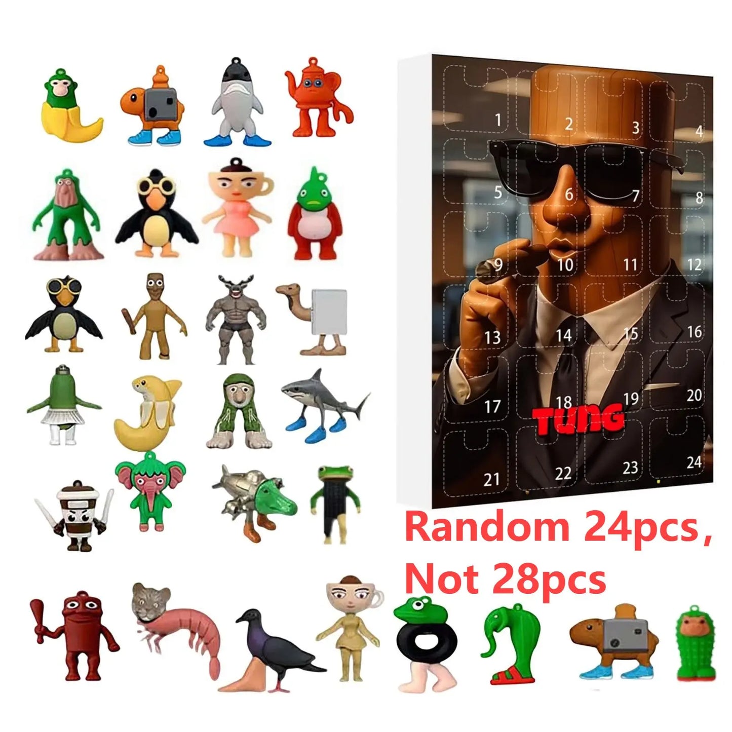 2025 Italian Brainrot Advent Calendar – Tung Tung Sahur Tralalero 24-Day Christmas Countdown Gift