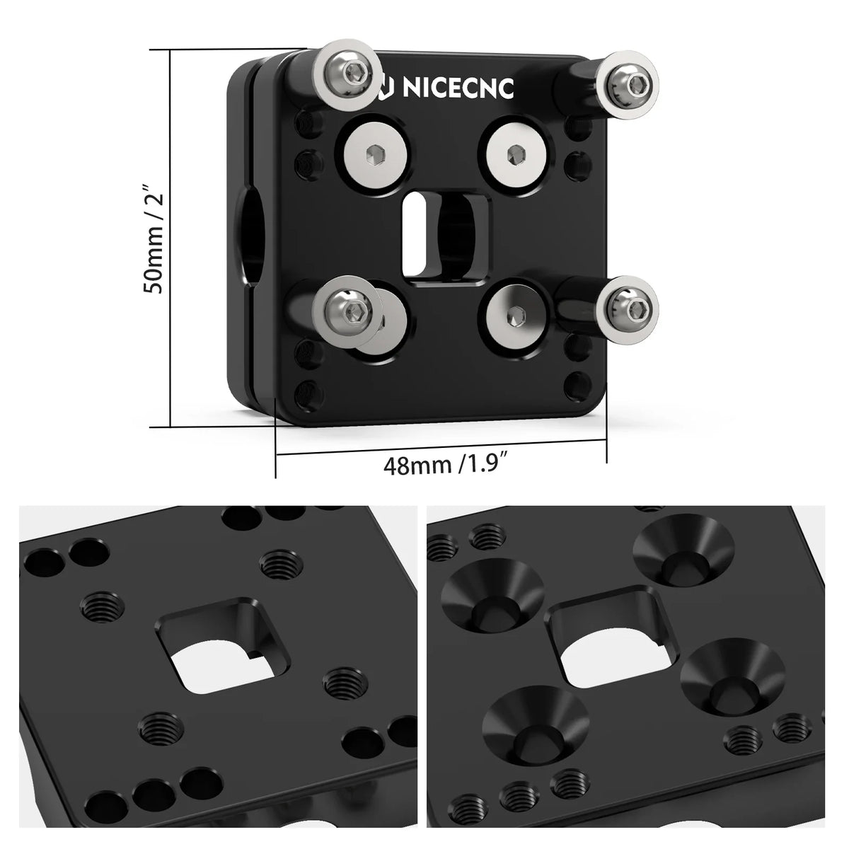 12mm Motorcycle GPS Navigation Holder - Universal Bar Clamp Mount for Garmin Zumo XT2 & Quad Lock